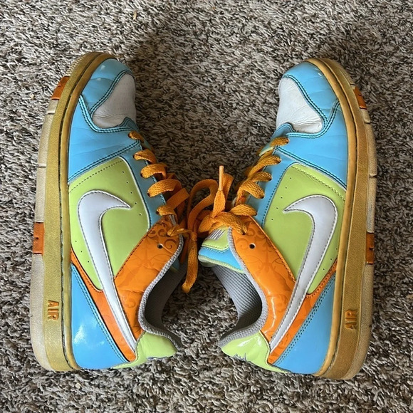 Nike Air‎ Prestige 2 Women’s Size 7 Basketball Shoes Orange Green Blue - Picture 5 of 10
